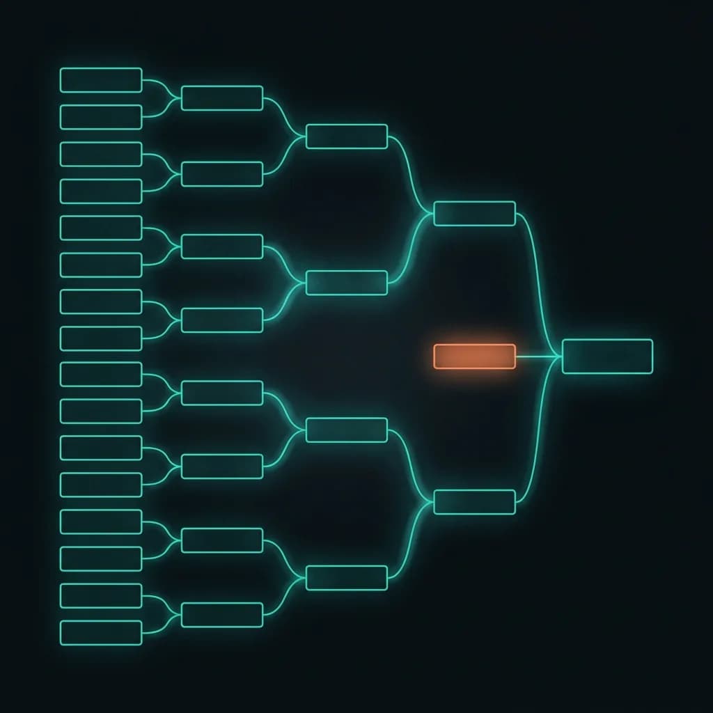 Cuadro de eliminatoria desde la primera ronda hasta la final